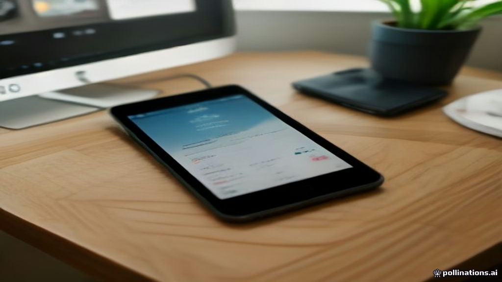 A smartphone displaying mobile game tracking progress on a wooden desk with a notebook.