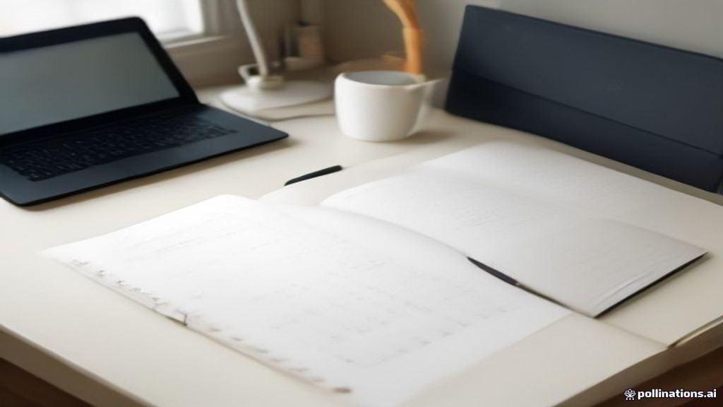 Digital e-reader and notepad on a modern wooden desk set up for calculating author ebook royalties.