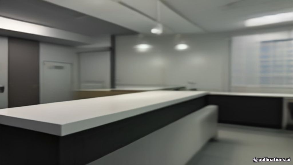 A clean medical center check-in area representing plasma donor intake and screening.