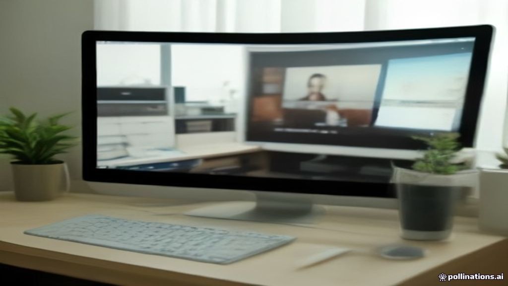 A modern laptop setup on a tidy desk prepared for a remote technical job interview.