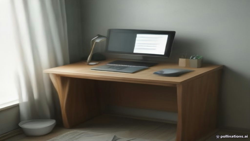 A modern minimalist work setup representing remote AI contract work and developer roles on digital platforms.