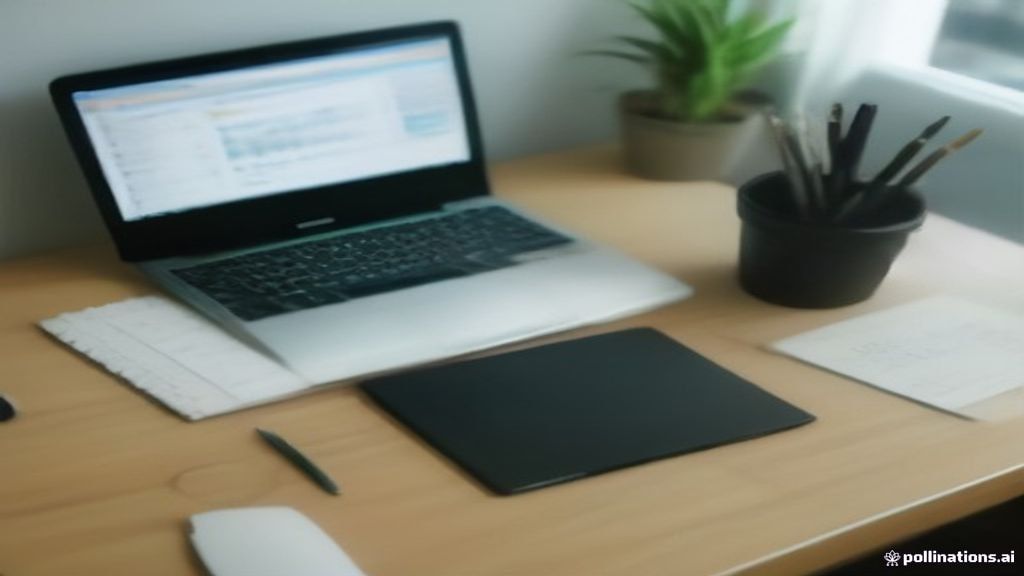 A modern laptop setup on a tidy home office desk representing remote freelancing time tracking and financial planning.