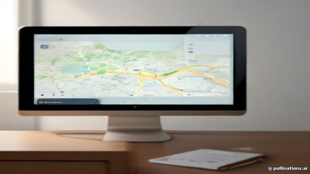 Smartphone displaying retail audit store map on desk