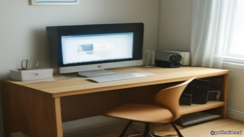 A small network node computer connected to a home internet router on a clean desk.