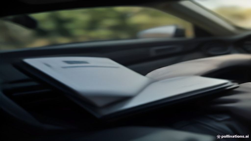 Car odometer and detailed mileage logbook for tracking business travel reimbursement.