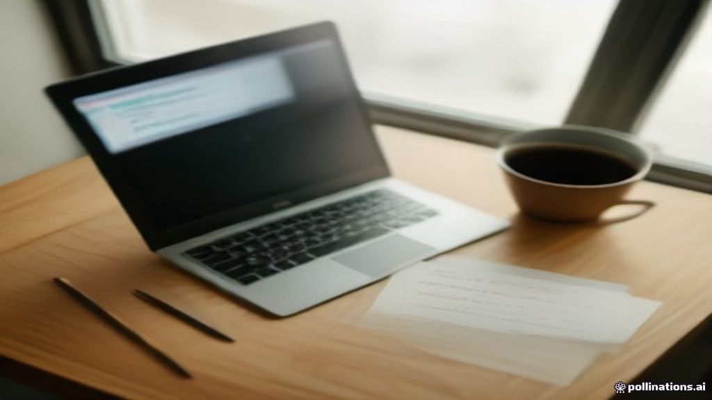 Laptop screen displaying research portal rewards on a wooden workspace desk.