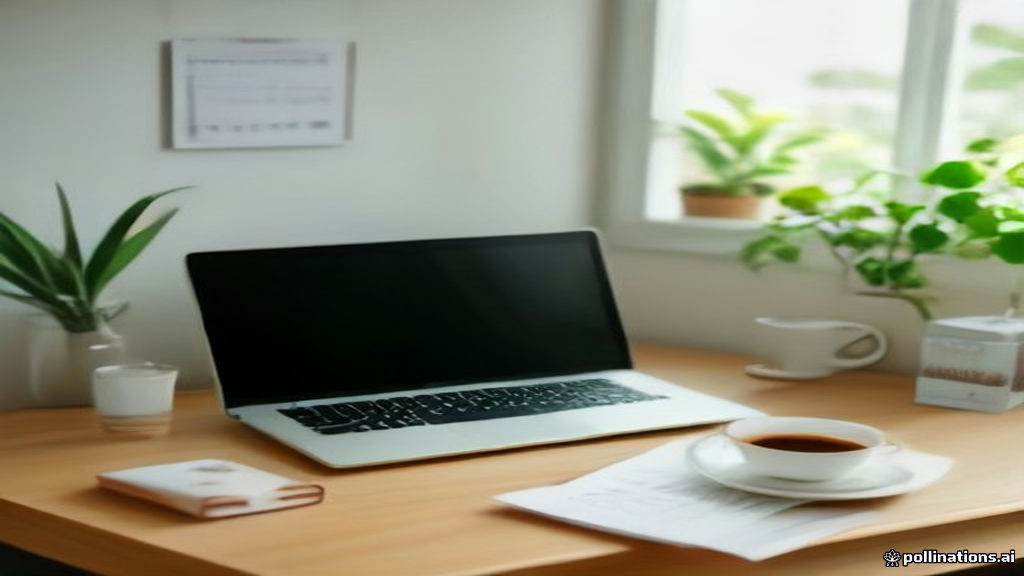 Modern laptop open on a wooden desk displaying digital task management tools for remote contractor work.