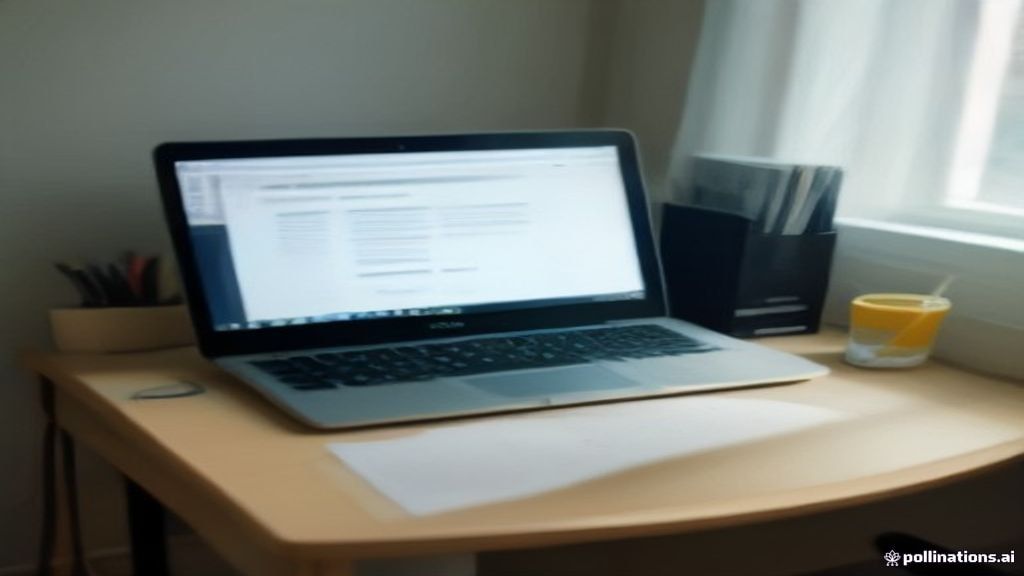 A remote freelance setup showing evaluation project notes and modern computer equipment.