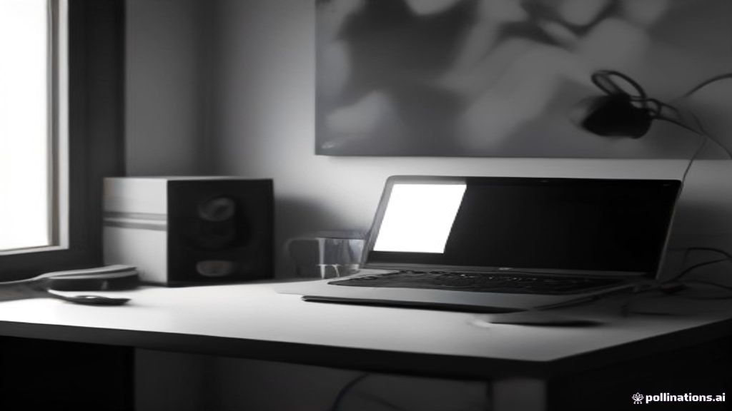 A professional workstation with audio headphones and transcribing software on a laptop screen.