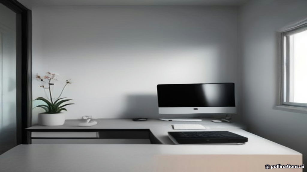Minimalist remote workstation featuring a laptop used for evaluation tasks and structured analytical work.