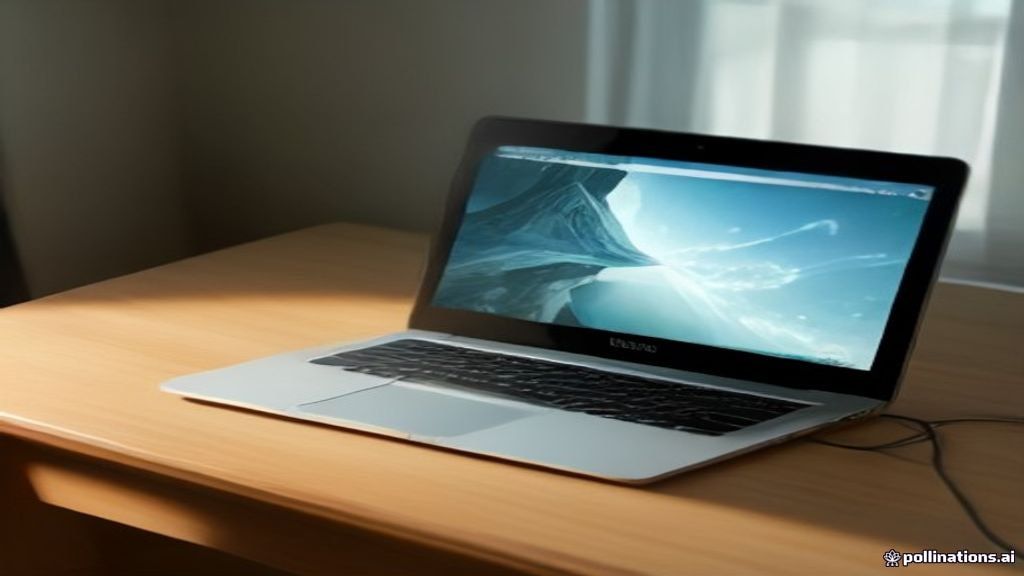A modern desk setup featuring a laptop and internet router representing passive bandwidth sharing.