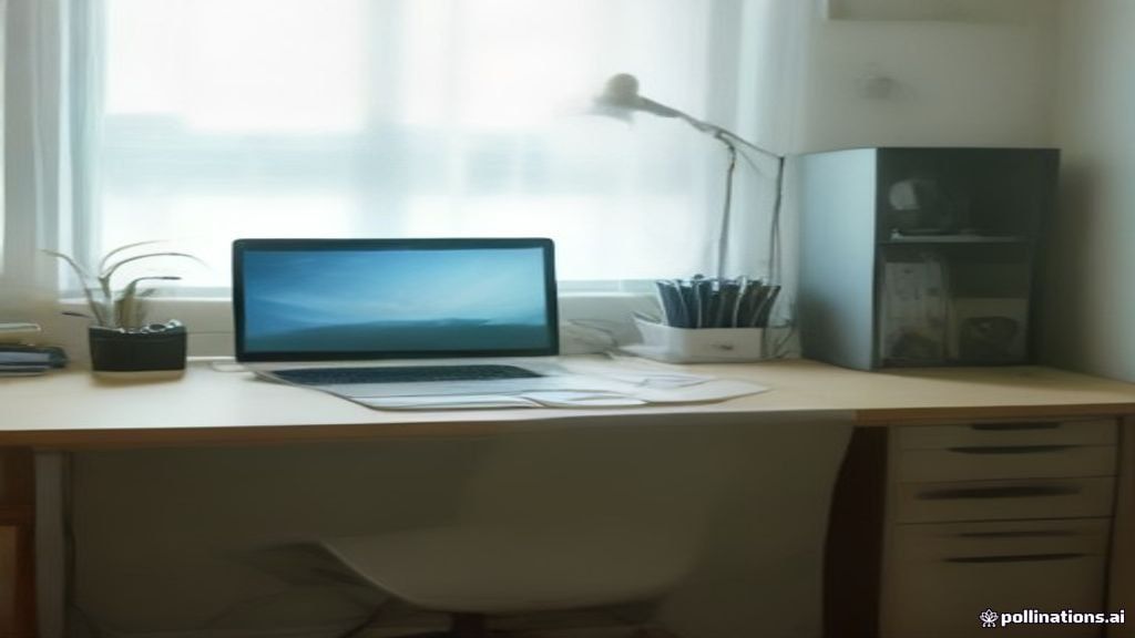 Minimalist home workstation setup with router and network hardware for running passive node software