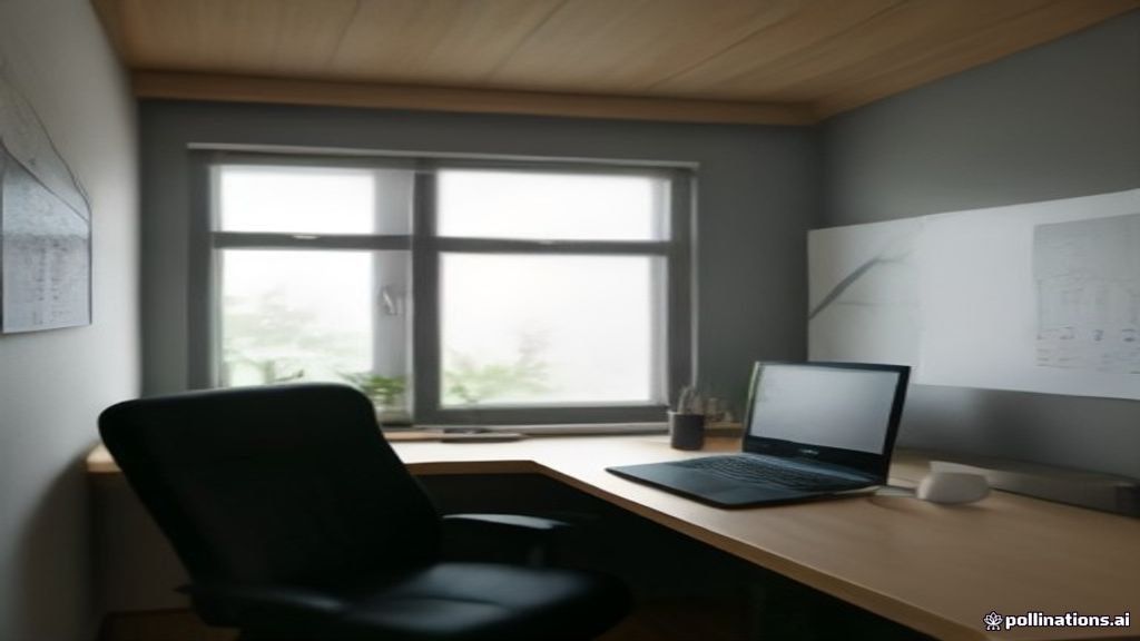 Minimalist desk setup with a laptop displaying network bandwidth data for peer-to-peer sharing.