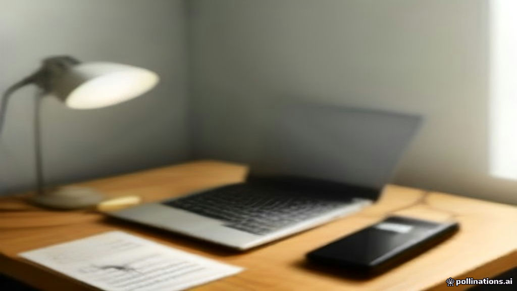 Laptop and notebook on a desk prepared for online language tutoring lessons.