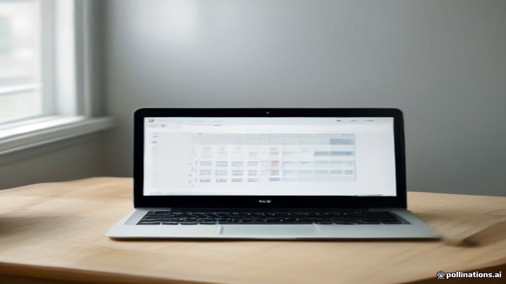 A modern workspace with a laptop displaying schedule planning tools on a bright wooden desk.