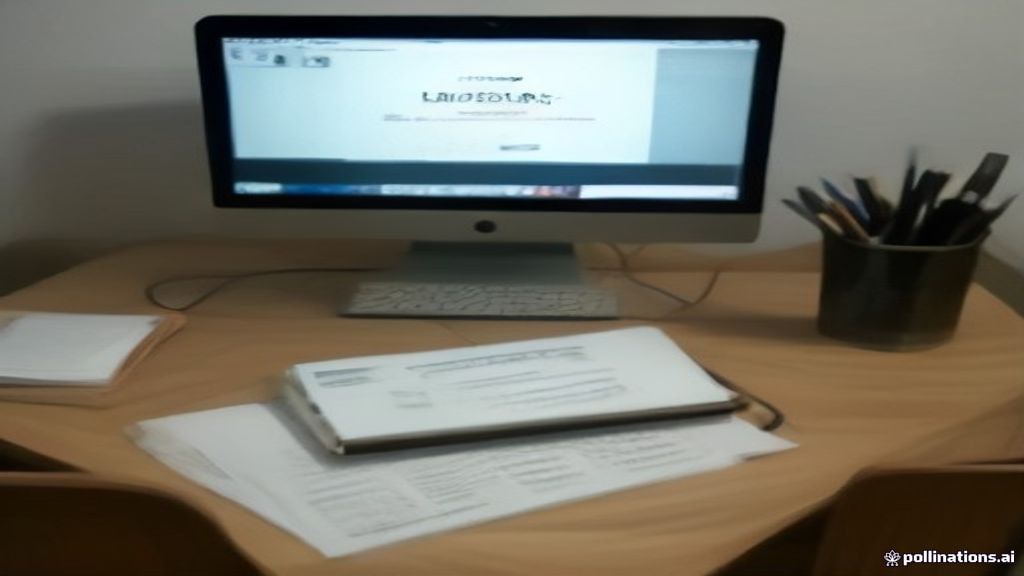 A tidy home office workspace with a computer set up for online teaching and academic tutoring.