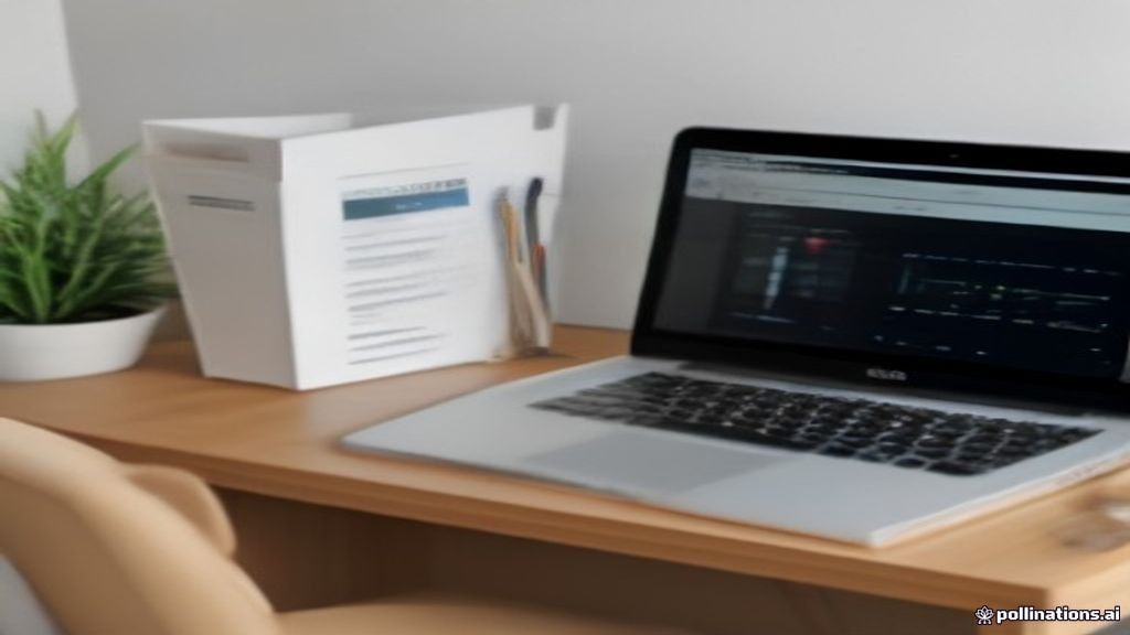 A modern desk setup with a laptop showing academic notes and budget spreadsheets for online tutoring earnings.