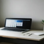A clean remote work desk setup representing Surge AI salary and data evaluation tasks.