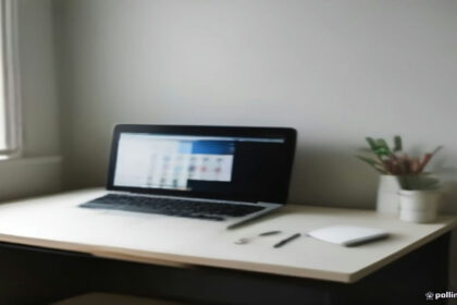 A clean remote work desk setup representing Surge AI salary and data evaluation tasks.