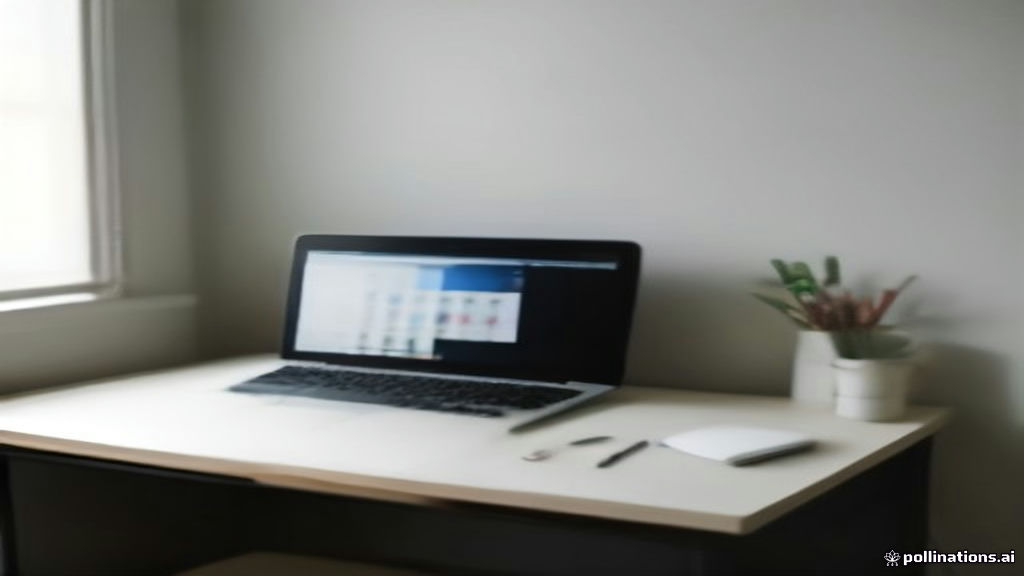 A clean remote work desk setup representing Surge AI salary and data evaluation tasks.