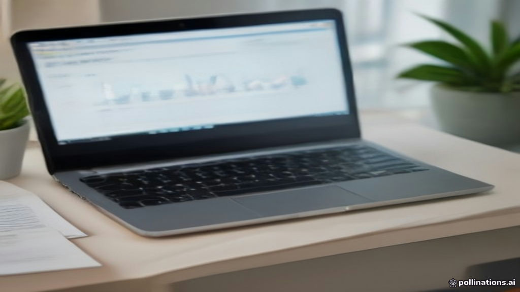 A modern workspace with a computer and mobile phone showing online reward tracking platforms.