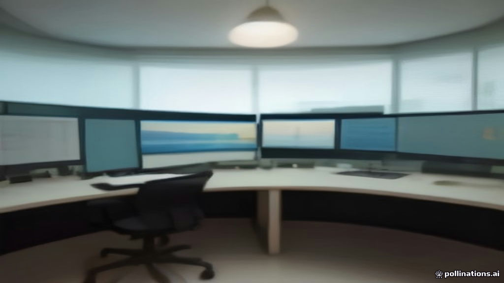 Remote worker reviewing data evaluation task guidelines on a monitor in a clean modern home office workspace.