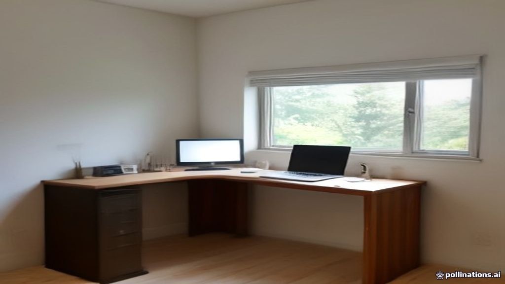 A minimalist remote worker desk with a laptop displaying localization data workflows.