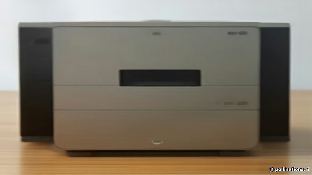 A modern home-lab mini server connected to networking gear for Docker container hosting.