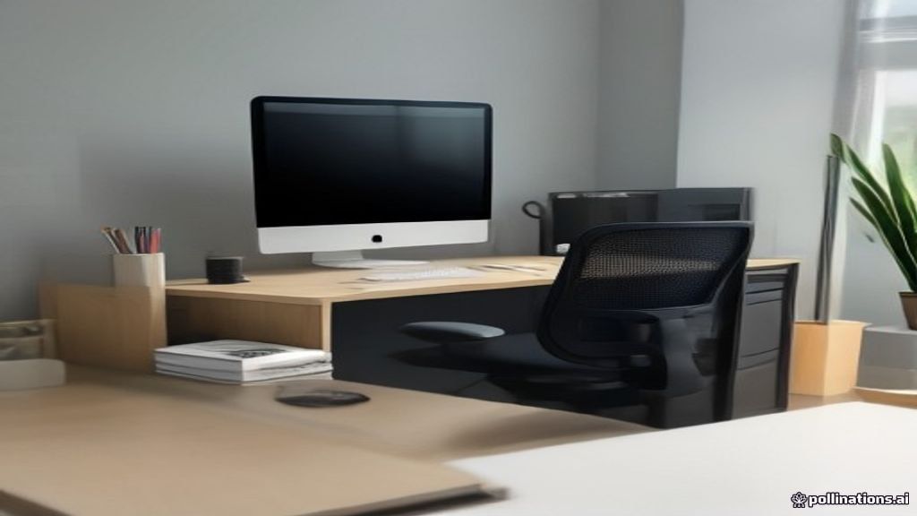 A desktop workspace equipped with a computer screen and USB microphone for usability testing.