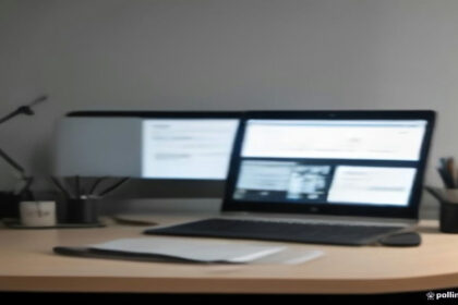 A desktop setup with microphone and headphones prepared for website usability testing and remote research studies.