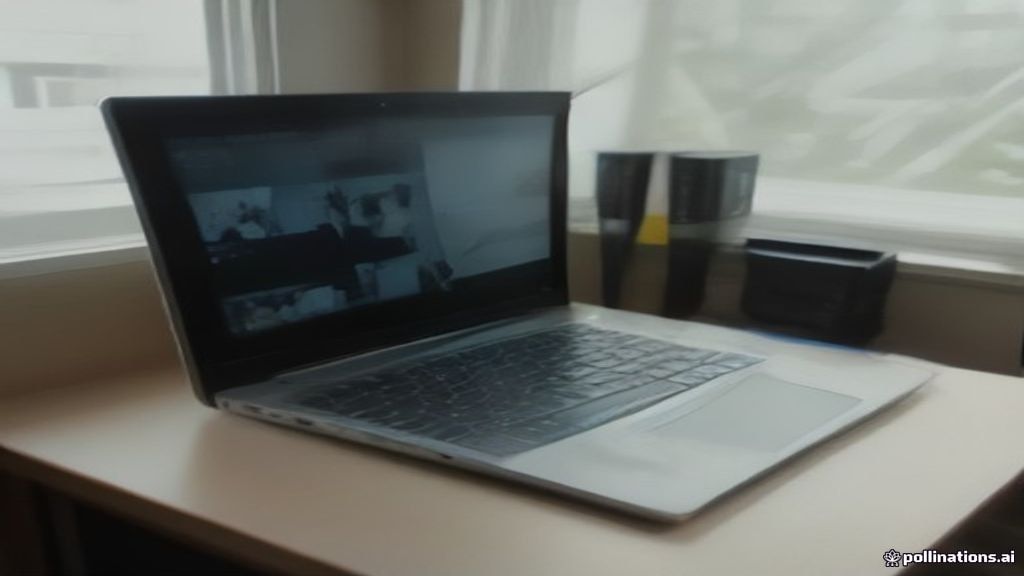 A modern home office desk set up for online language tutoring sessions.