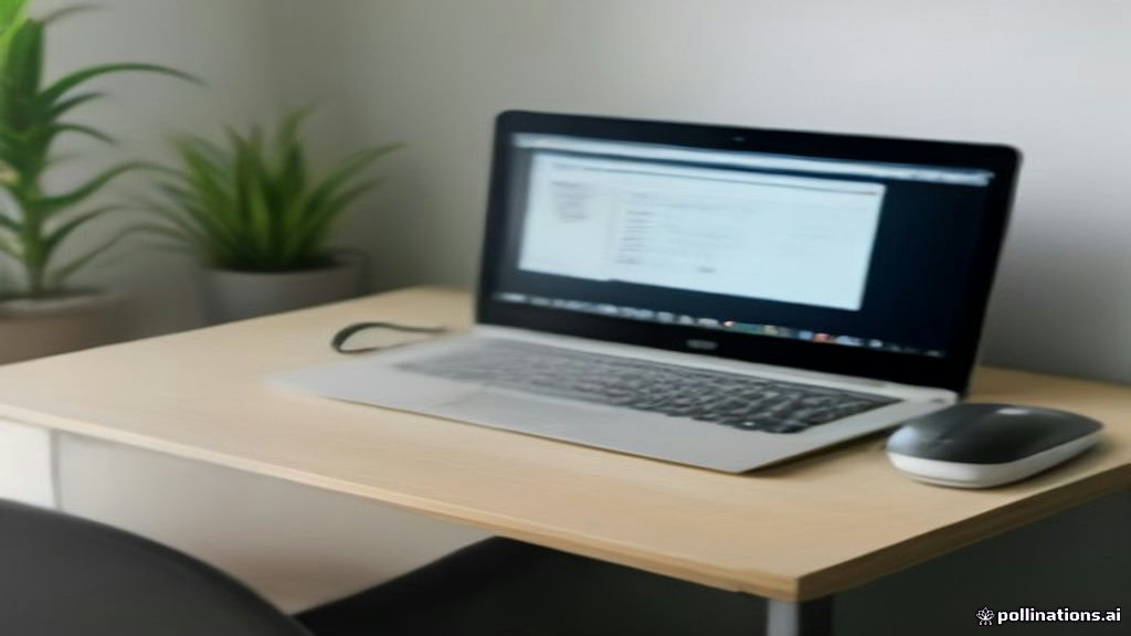 A remote worker setup with a laptop and notes for evaluating search quality roles listed under Welocalize careers.