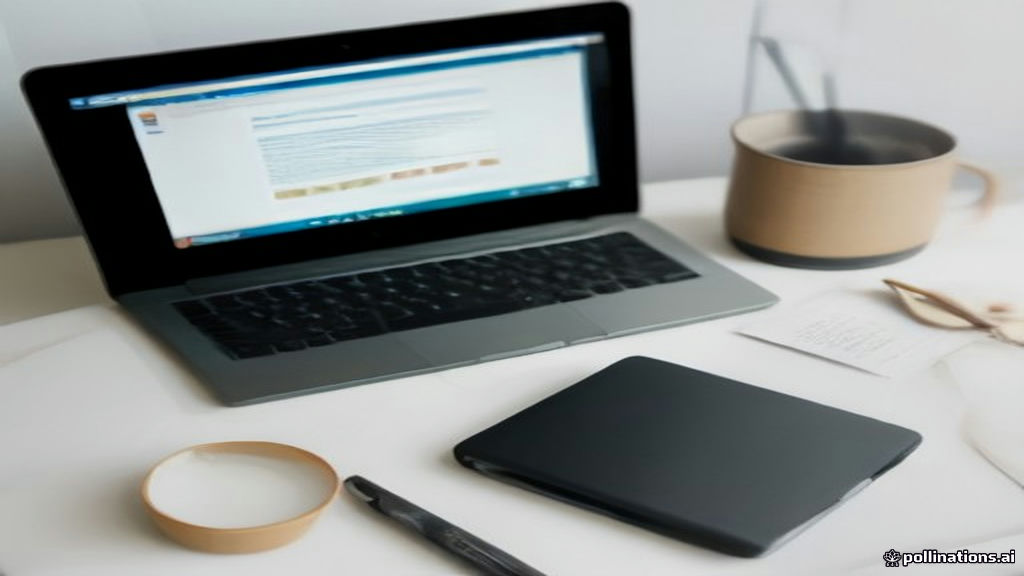 A tutor workspace with a laptop and handwritten study notes for online tutoring sessions.