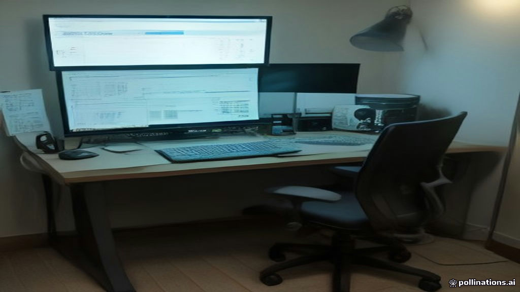 A modern video creator setup with editing software and channel revenue analytics on display.